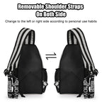 Convertible Sling Bag 7.9" Tablet Crossbody Mini Backpack with Headphone Jack Casual Pack for Women Men Travel