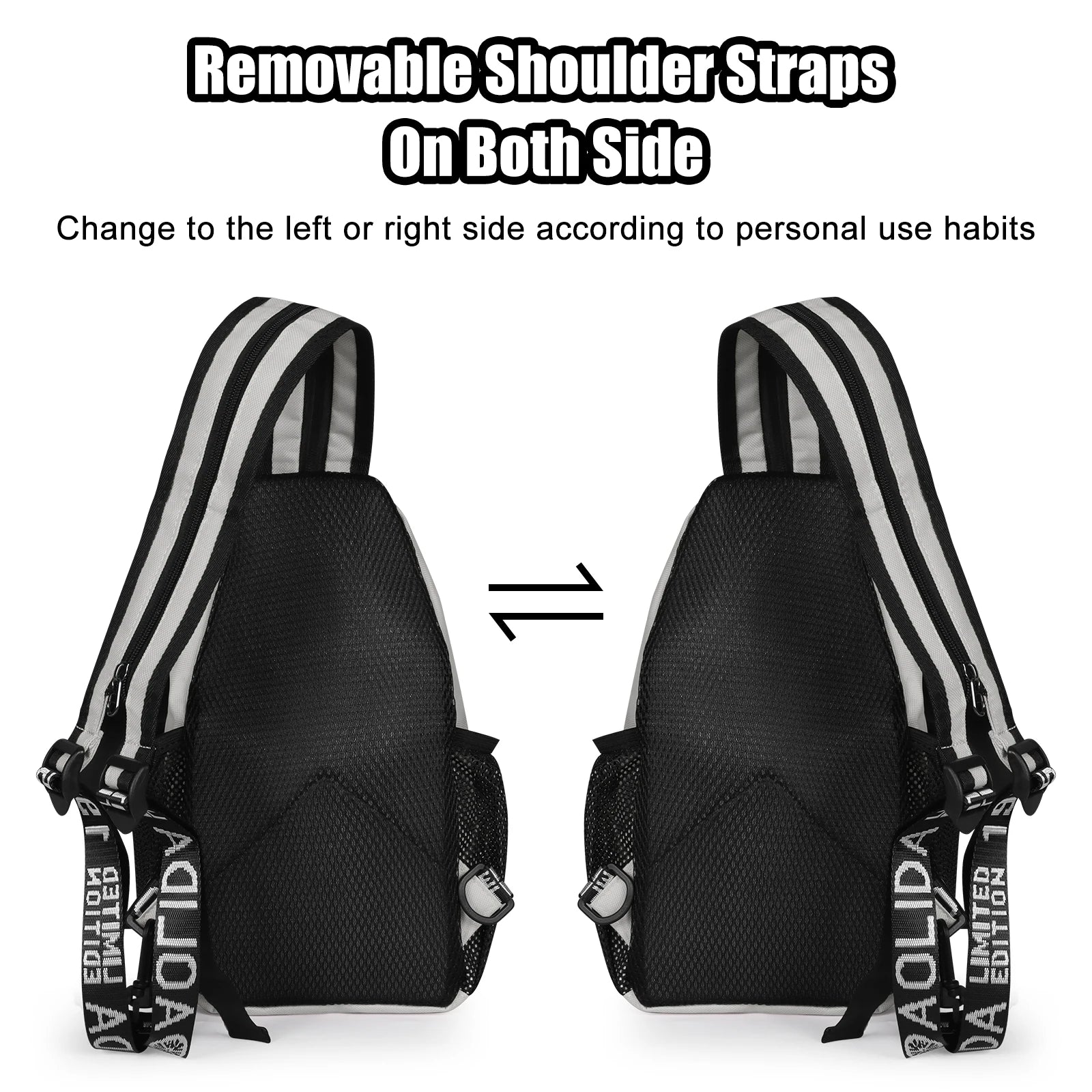 Convertible Sling Bag 7.9" Tablet Crossbody Mini Backpack with Headphone Jack Casual Pack for Women Men Travel