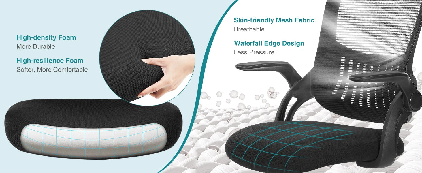 Ergonomic Mesh Backrest Office Desk Chair Adjustable Height Computer Rolling Work Swivel Gaming Chairs With Wheels For Home