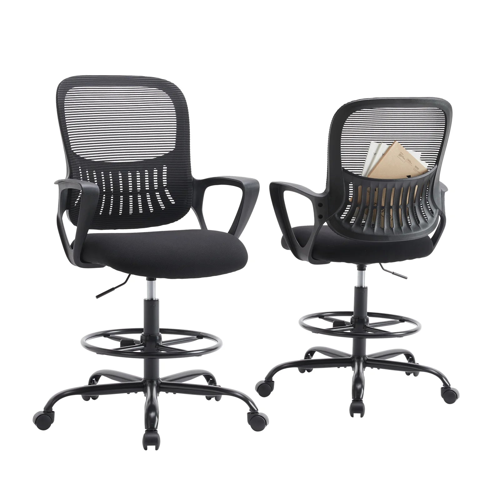 Ergonomic Mesh Backrest Office Desk Chair Adjustable Height Computer Rolling Work Swivel Gaming Chairs With Wheels For Home