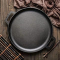 Multifunctional Cast Iron Skillet — Non-Stick Design, Ideal for Pizza, Grilling, and Pancakes (11 inch) — Compatible with All Stove Types
