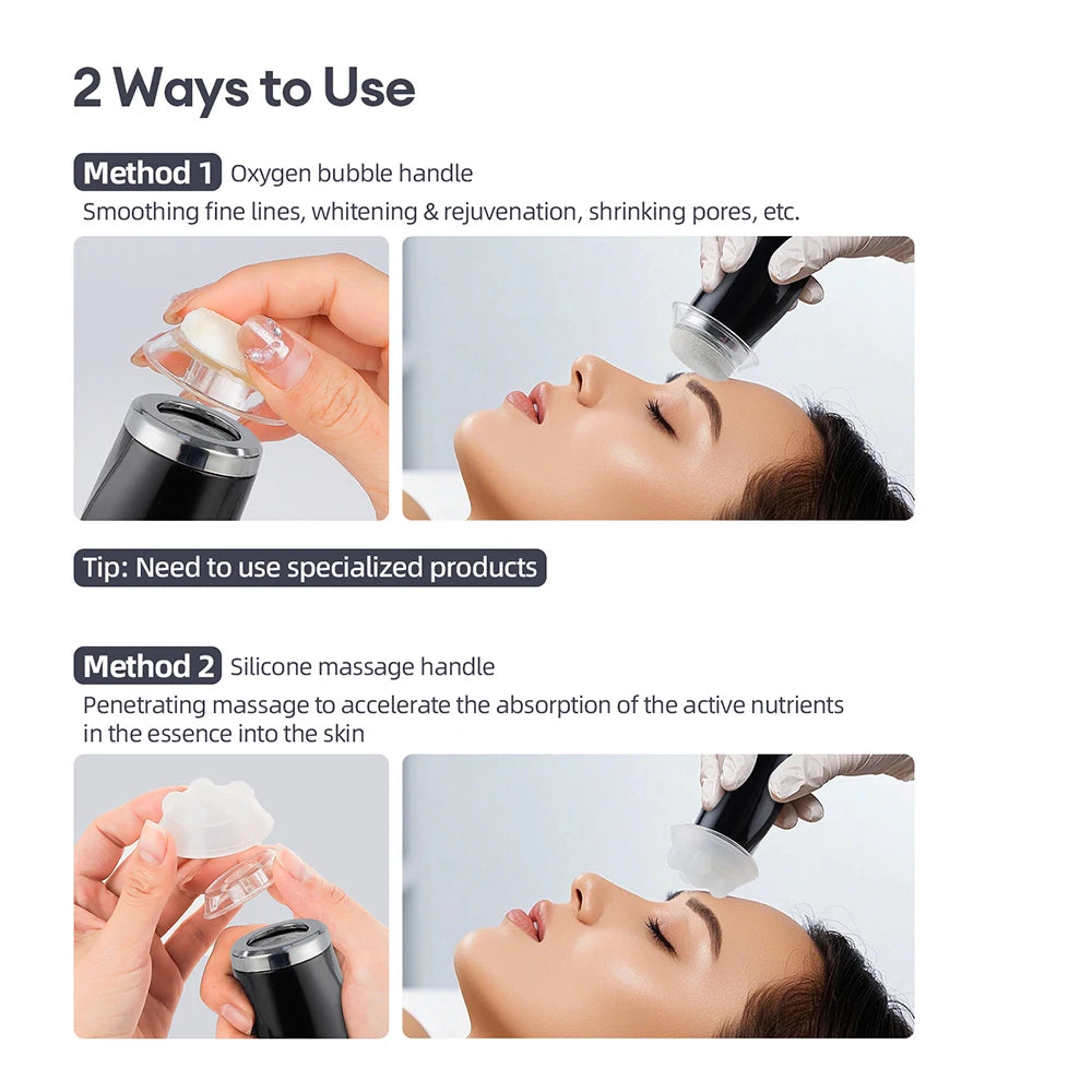 CO2 Oxygen Bubble Pen: Instant Deep Pore Cleanse, Glow-Boosting Facial Oxygen Therapy & LED Rejuvenation