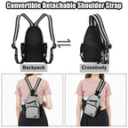 Convertible Sling Bag 7.9" Tablet Crossbody Mini Backpack with Headphone Jack Casual Pack for Women Men Travel