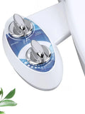 Dual Nozzle Bidet Attachment For Toilet - Non-electric Cleaning Feminine And Rear Wash Water Pressure Control Sprayer Cold Water