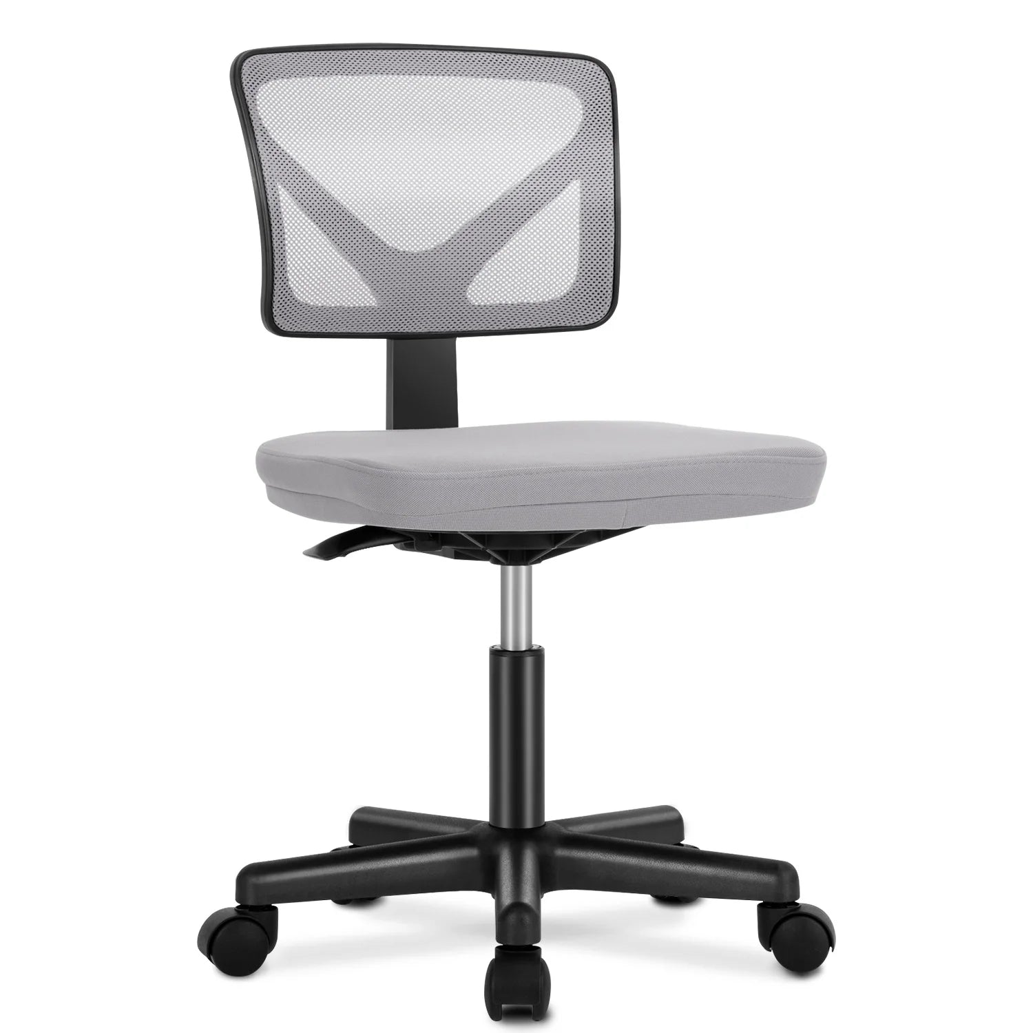 Mesh with Lumbar Support Armless Office Chair Low Back with Wheels Adjustable Height 360° Rolling Swivel Computer Chair