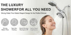 2-in-1 High Flow Rainfall and Handheld Shower Headset