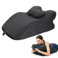 Ergonomic Memory Foam Wedge Pillow, 27° Angled Support for Neck and Waist, Multi-Position Support Pillow (Deep Grey)