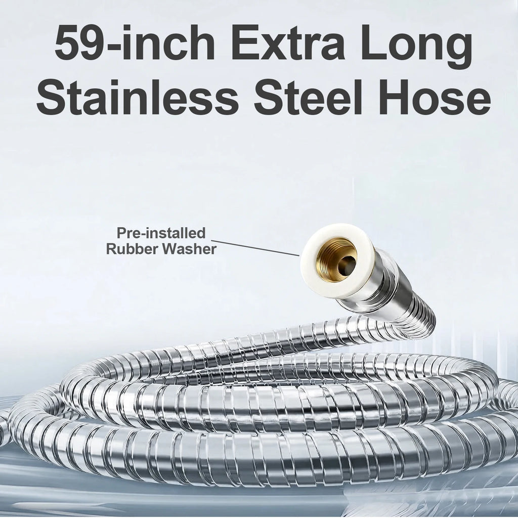 2-in-1 High Flow Rainfall and Handheld Shower Headset
