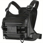Men's Tactical Chest Pack | Lightweight, Adjustable EDC Running Harness | Multi-Pocket Vest | Breathable EVA Material