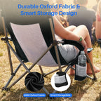 Portable Lightweight Low Camping Beach Chair Mesh Back Padded Armrests Folding Beach Chair with Cup Holder Storage Pocket for Camp Picnic Lawn