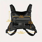 Men's Tactical Chest Pack | Lightweight, Adjustable EDC Running Harness | Multi-Pocket Vest | Breathable EVA Material
