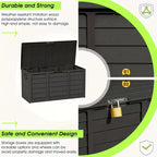 Large Outdoor Deck Box with Lockable Lid & Heavy-Duty Hinged Door