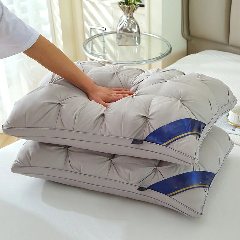 Luxury Hotel-Style Pillow Set (2-Pack) – Soft Plush Support for Back, Side & Stomach Sleepers | King/Queen Standard Size