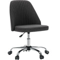 Armless Small Desk Office Chair Cute Vanity Swivel Chair with Back Modern Fabric with Wheels Swivel Task Home Gaming Chair