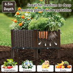 2 Garden/Balcony/Outdoor Patio Planting Box with Bracket Vegetable Flower Planting Raised Container Home Courtyard Plant Planter