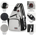 Convertible Sling Bag 7.9" Tablet Crossbody Mini Backpack with Headphone Jack Casual Pack for Women Men Travel
