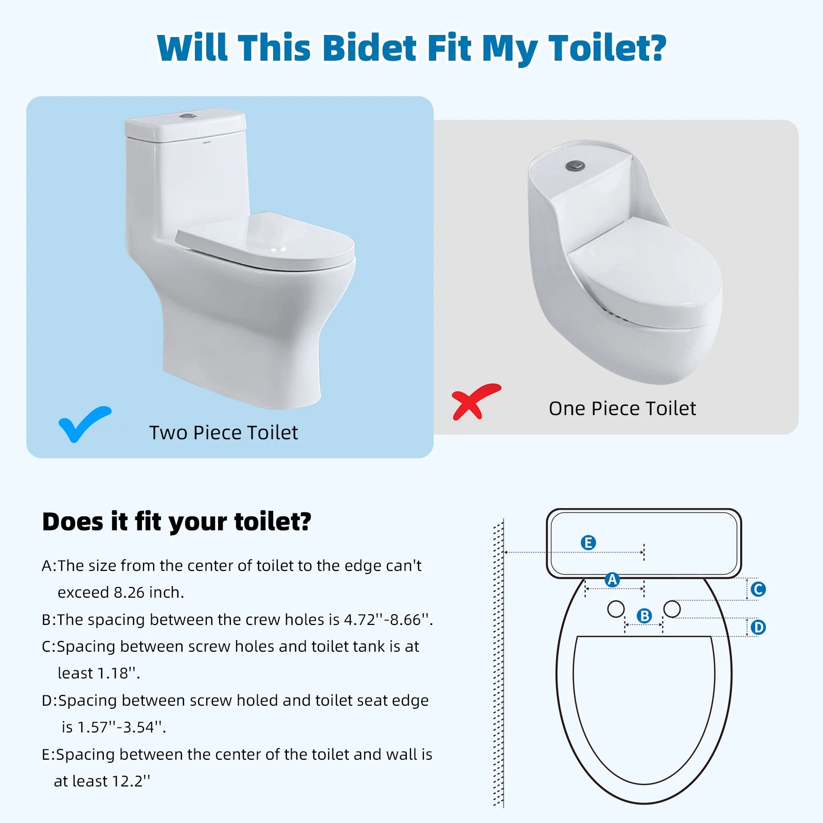 Dual Nozzle Bidet Attachment For Toilet - Non-electric Cleaning Feminine And Rear Wash Water Pressure Control Sprayer Cold Water