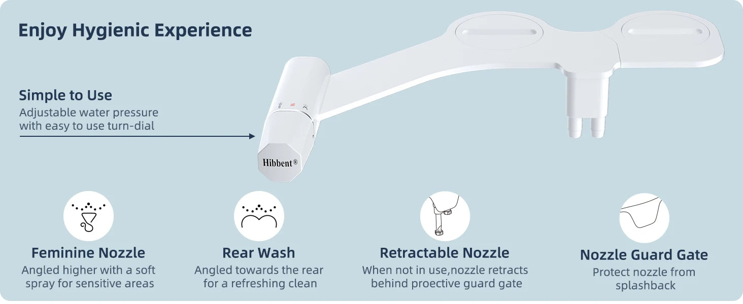Ultra-Slim Non-Electric Bidet Attachment – Cleaner, Fresher, More Hygienic Than Toilet Paper