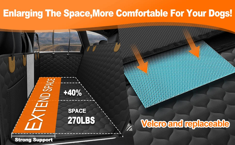 Deluxe Waterproof Foldable Dog Car Seat