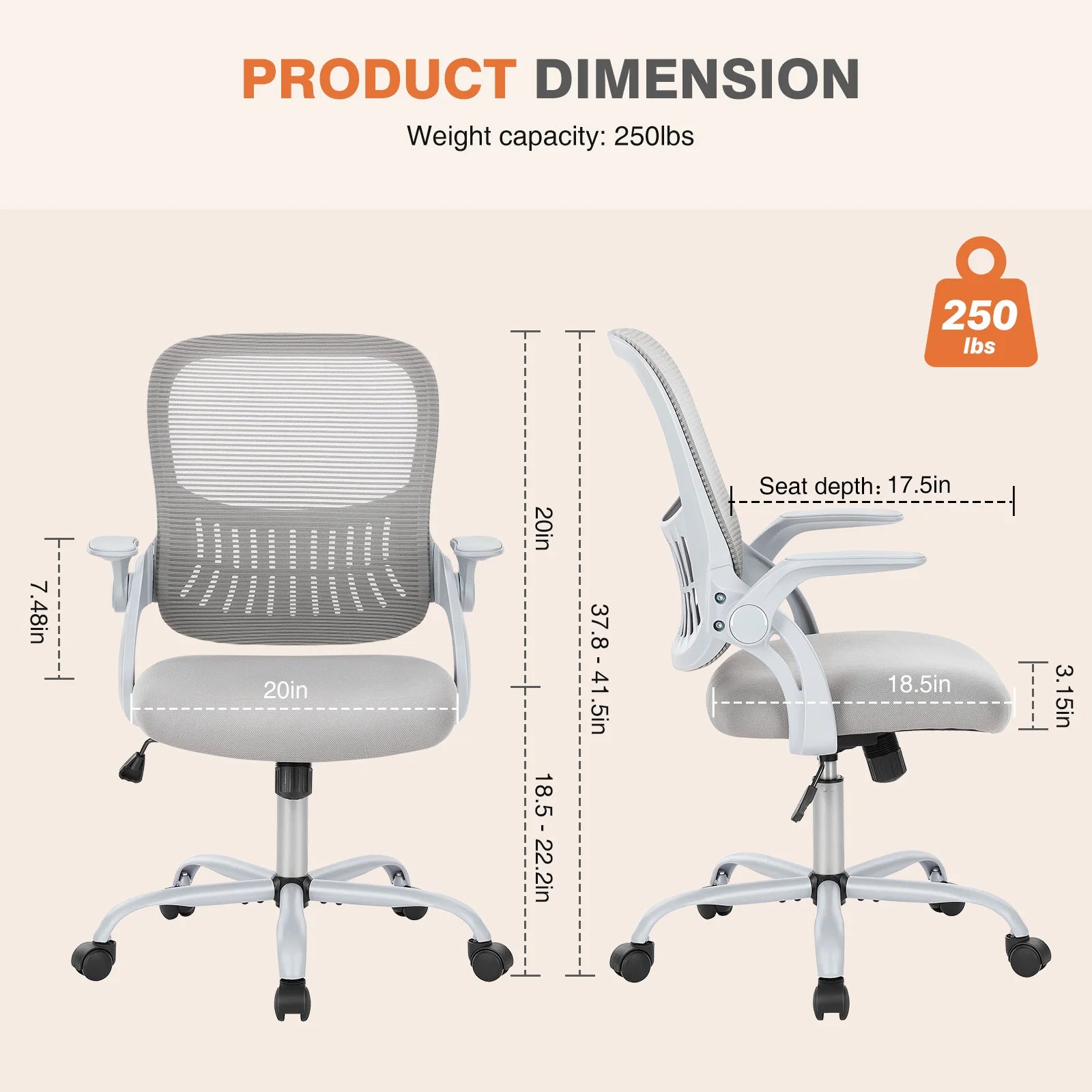 Ergonomic Mesh Backrest Office Desk Chair Adjustable Height Computer Rolling Work Swivel Gaming Chairs With Wheels For Home