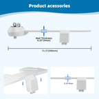 Dual Nozzle Bidet Attachment For Toilet - Non-electric Cleaning Feminine And Rear Wash Water Pressure Control Sprayer Cold Water