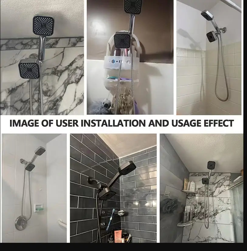 A High-Flow Large Nozzle and Handheld Shower Head, Two-In-One Shower Set, Shower Long Hose, Three-Way Water Distributor Bathroom