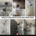 A High-Flow Large Nozzle and Handheld Shower Head, Two-In-One Shower Set, Shower Long Hose, Three-Way Water Distributor Bathroom