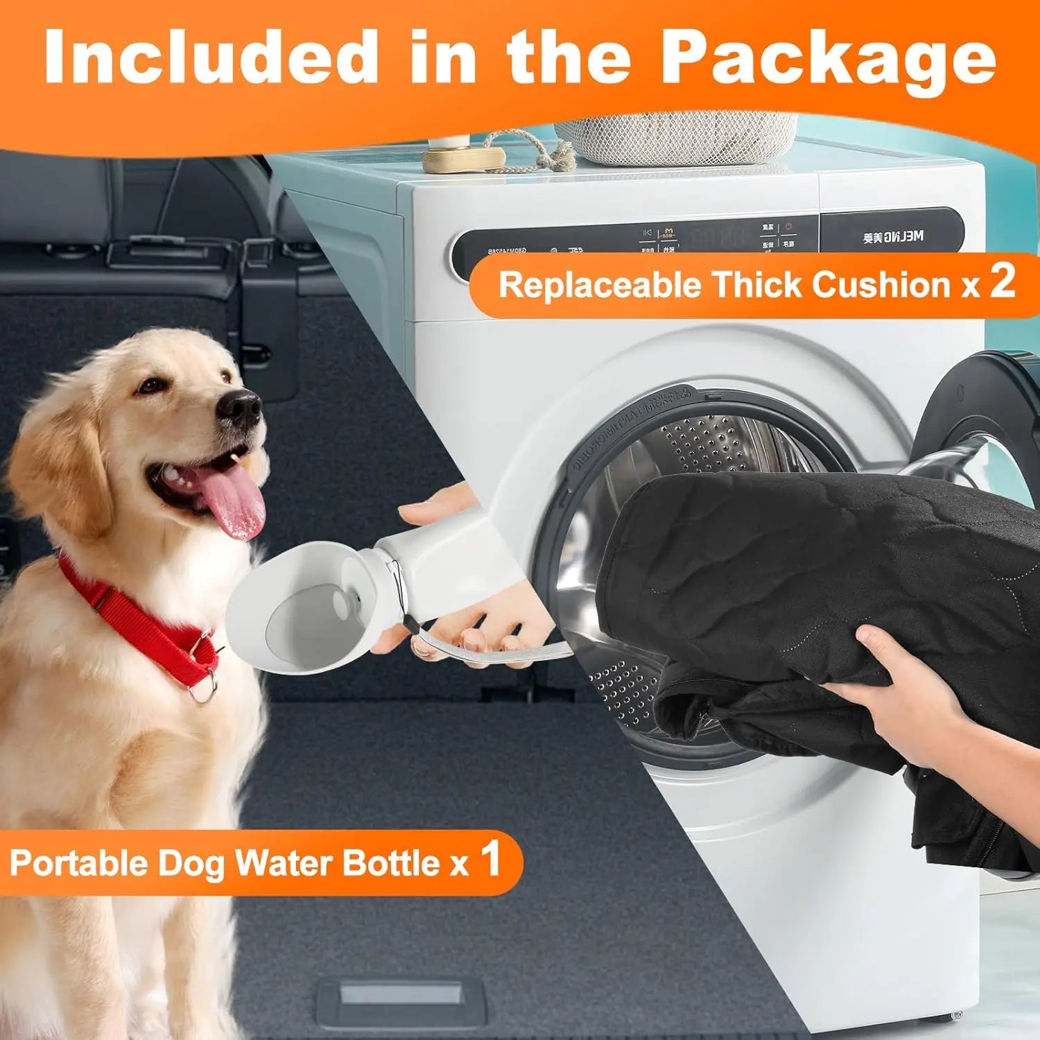 Deluxe Waterproof Foldable Dog Car Seat
