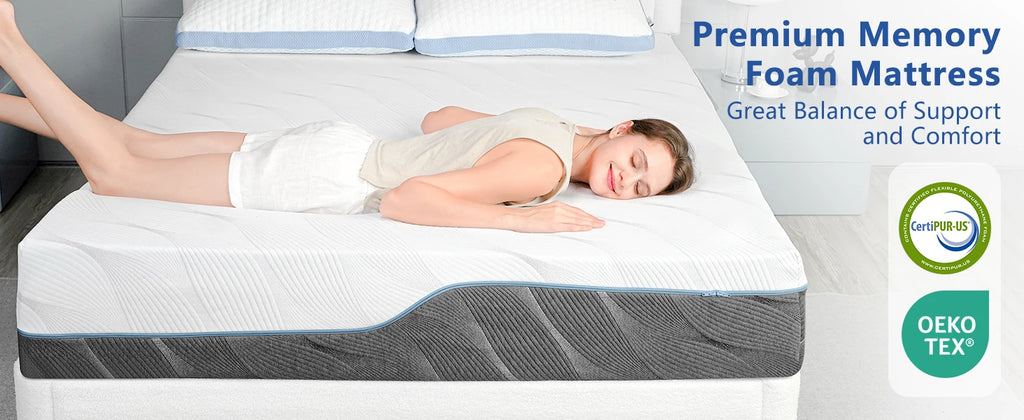 Hcore Queen Size Mattress, 8/10 Inch Medium Firm - Extra Firm Dual Sides Flippable Mattress