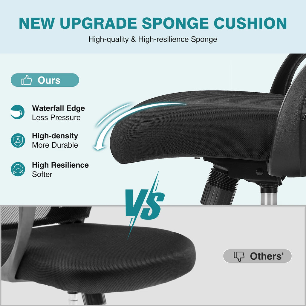 Ergonomic Mesh Backrest Office Desk Chair Adjustable Height Computer Rolling Work Swivel Gaming Chairs With Wheels For Home