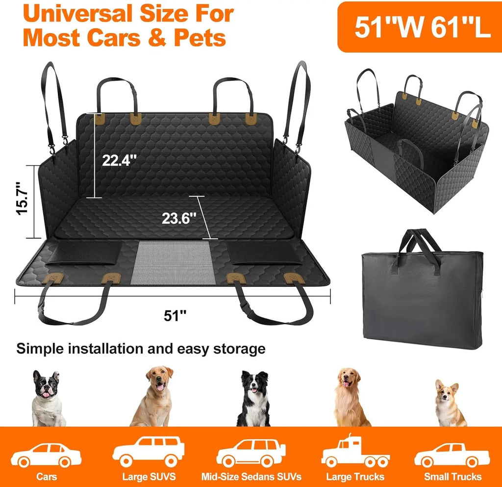 Deluxe Waterproof Foldable Dog Car Seat