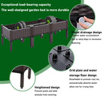 3pcs Vegetable Flower Raised Garden Container with Legs Elevated Planter Boxe withDrain Outlet for Indoor/Outdoor/Garden/Balcony