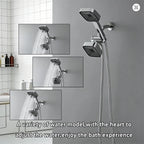 A High-Flow Large Nozzle and Handheld Shower Head, Two-In-One Shower Set, Shower Long Hose, Three-Way Water Distributor Bathroom
