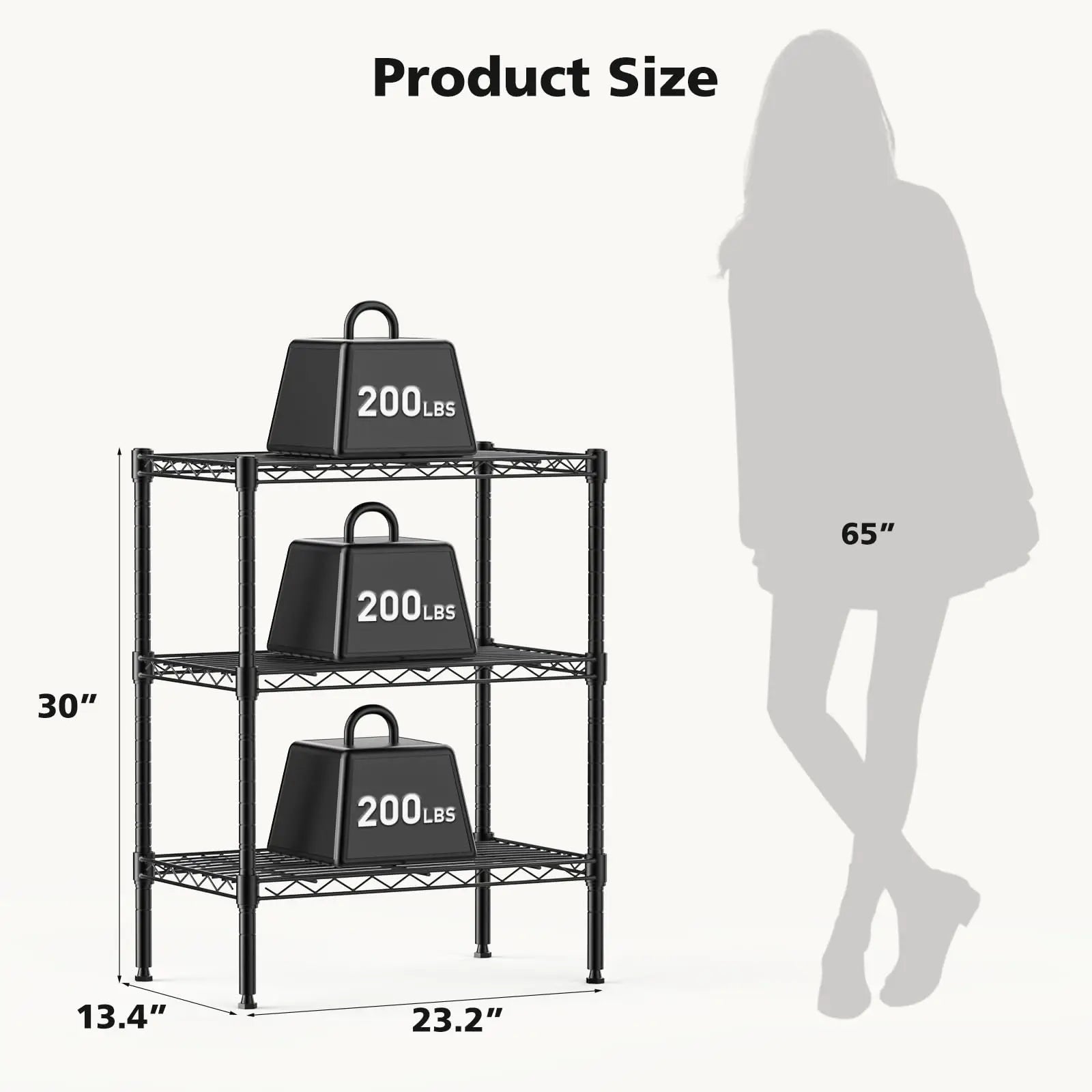 3-5 Tier Metal Wire Storage Shelves Adjustable Storage Racks Heavy Duty Standing Shelf Organizer for Living Room and Kitchen