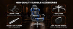 Ergonomic Racing Gaming Chair Adjustable Swivel PU Leather with Headrest and Lumbar Support For Office Computer Living Room