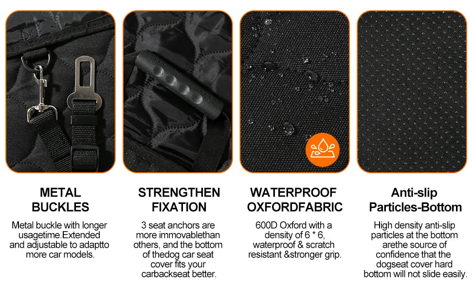 Deluxe Waterproof Foldable Dog Car Seat