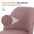 Armless Small Desk Office Chair Cute Vanity Swivel Chair with Back Modern Fabric with Wheels Swivel Task Home Gaming Chair