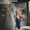 2-in-1 High Flow Rainfall and Handheld Shower Headset