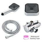 2-in-1 High Flow Rainfall and Handheld Shower Headset