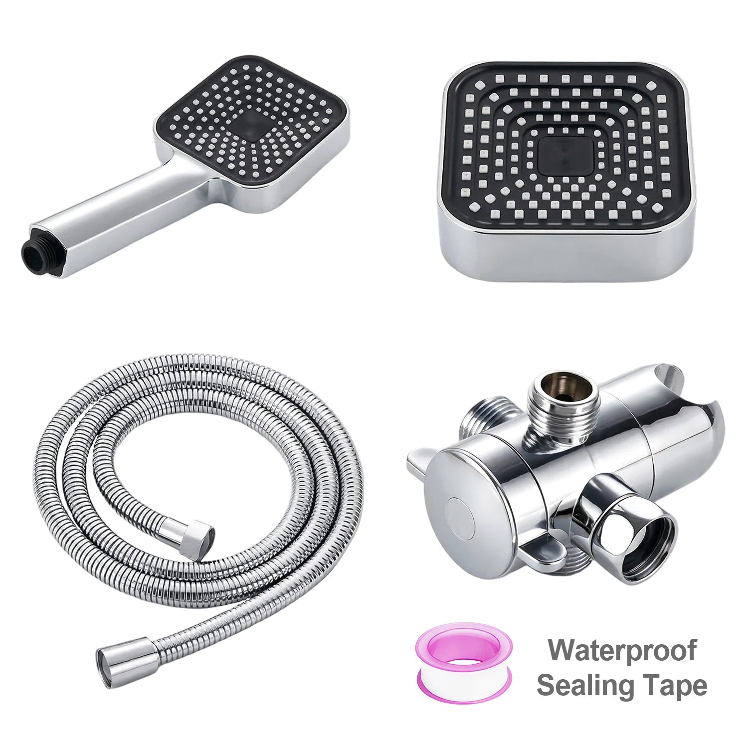 2-in-1 High Flow Rainfall and Handheld Shower Headset