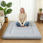 4 Inch Foldable Mattress Twin/Full/Queen - Soft Japanese Futon Floor Bed, Portable Roll Up Mattress with Washable Cover