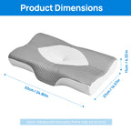 Cervical Neck Double Sided Pillow Memory Foam Ventilated Cooling Ergonomic Bed Pillow Support Contour for Stomach Sleepers