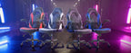 Ergonomic Office Computer Home Gaming Desk Chair Adjustable PU Leather Racing Chair Flip-up Armrest