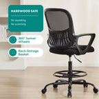Ergonomic Mesh Backrest Office Desk Chair Adjustable Height Computer Rolling Work Swivel Gaming Chairs With Wheels For Home
