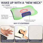 2pcs Massage Neck Pillows Adjustable Ergonomic Orthopedic Contour Support, All-Season Sleeping Comfort
