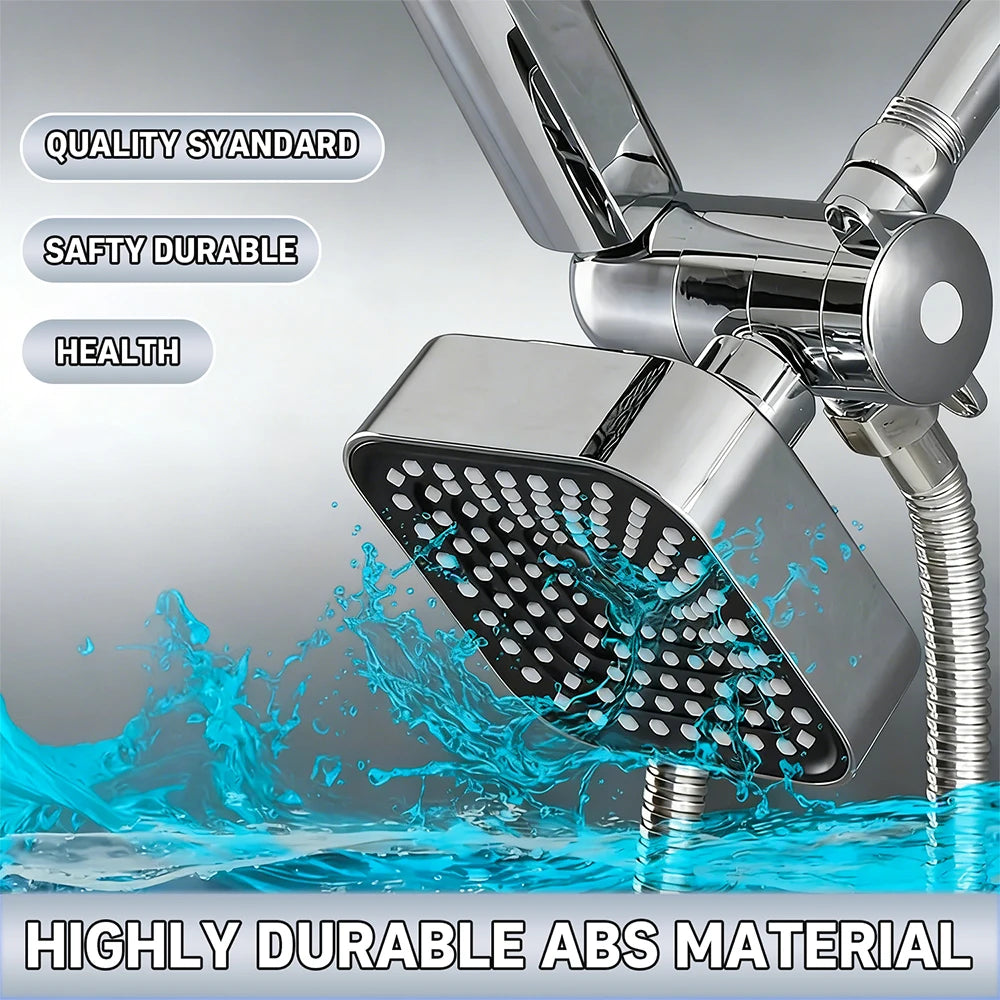 A High-Flow Large Nozzle and Handheld Shower Head, Two-In-One Shower Set, Shower Long Hose, Three-Way Water Distributor Bathroom