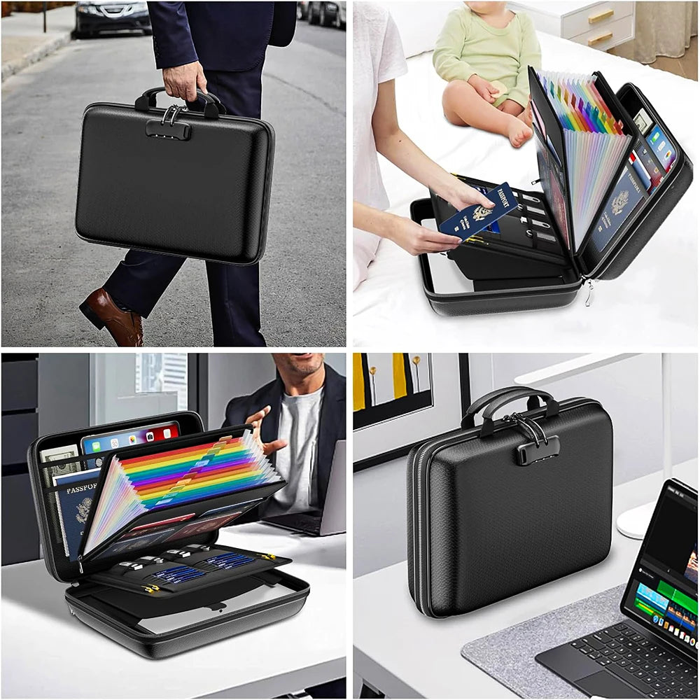 GuardianShield Fireproof Document Safe Box with Lock – Waterproof Hard-Shell Fire Safe for Passports, Cash, Laptop & Valuables