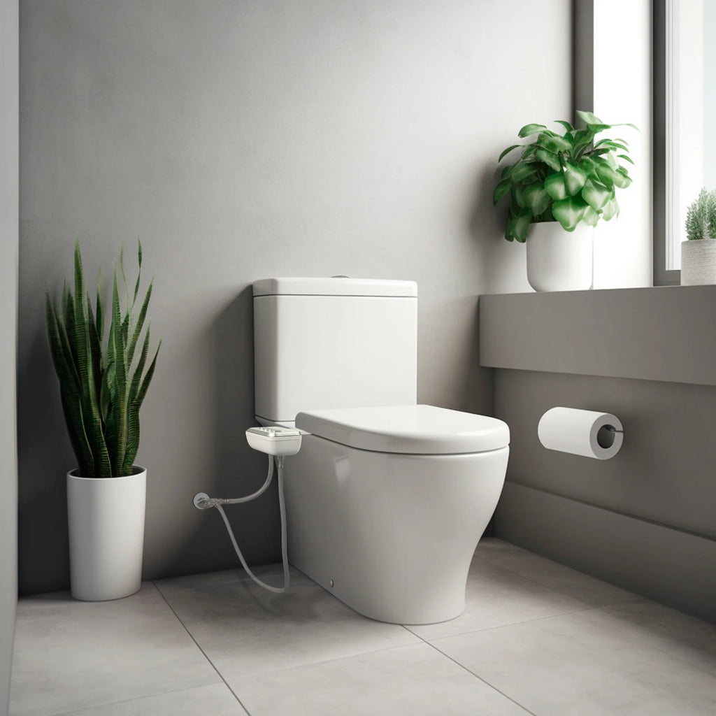 Dual Nozzle Bidet Attachment For Toilet - Non-electric Cleaning Feminine And Rear Wash Water Pressure Control Sprayer Cold Water