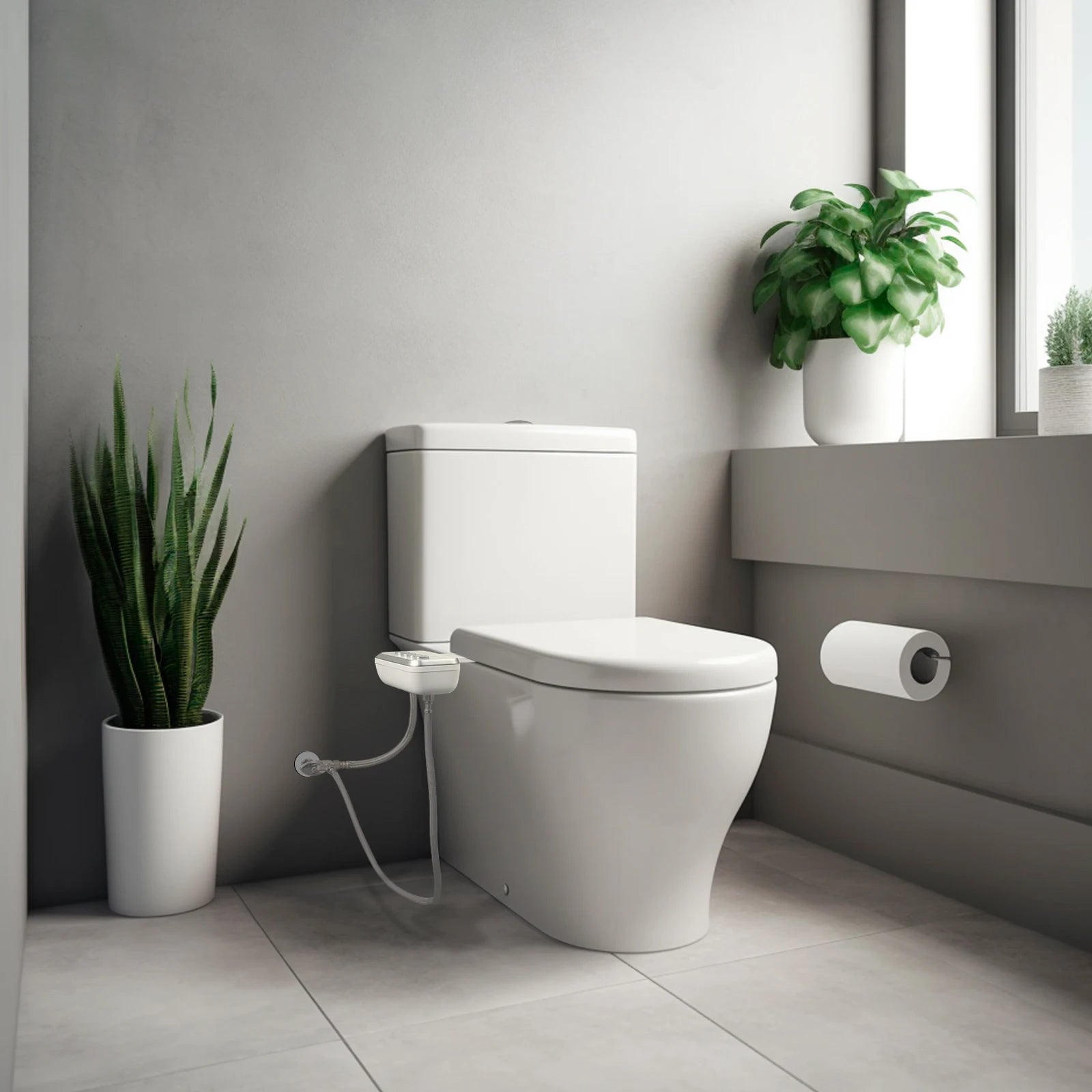 Dual Nozzle Bidet Attachment For Toilet - Non-electric Cleaning Feminine And Rear Wash Water Pressure Control Sprayer Cold Water