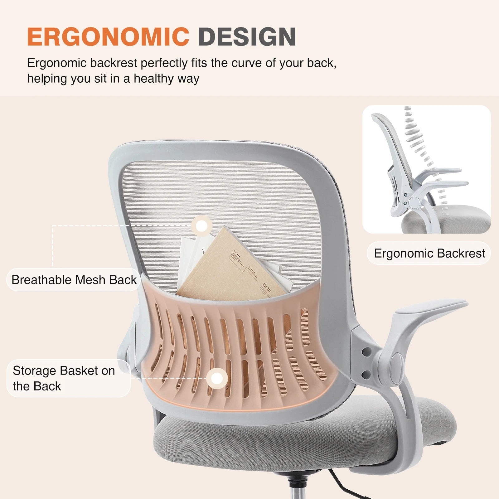 Ergonomic Mesh Backrest Office Desk Chair Adjustable Height Computer Rolling Work Swivel Gaming Chairs With Wheels For Home